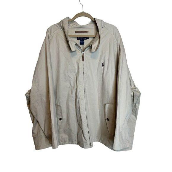 Ralph Lauren POLO Vintage Beige Full Zip Classic Jacket Sz 3XB Big - Picture 1 of 8